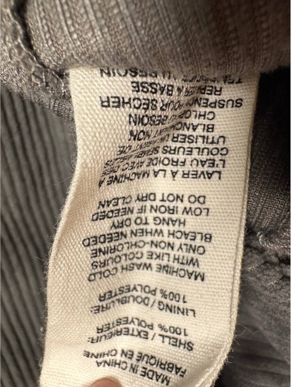 Avec Les Filles Corduroy Shacket | Size S | Gray - Picture 6 of 6